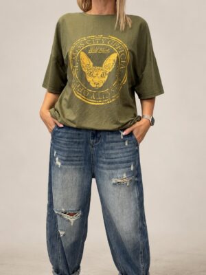 T-Shirt MISS CITY OFFICIAL oliwka