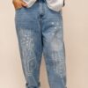 2B548B1B-F2AF-4ED7-9014-C8383F2F9693 Spodnie Jeansowe WENDY TRENDY z haftem
