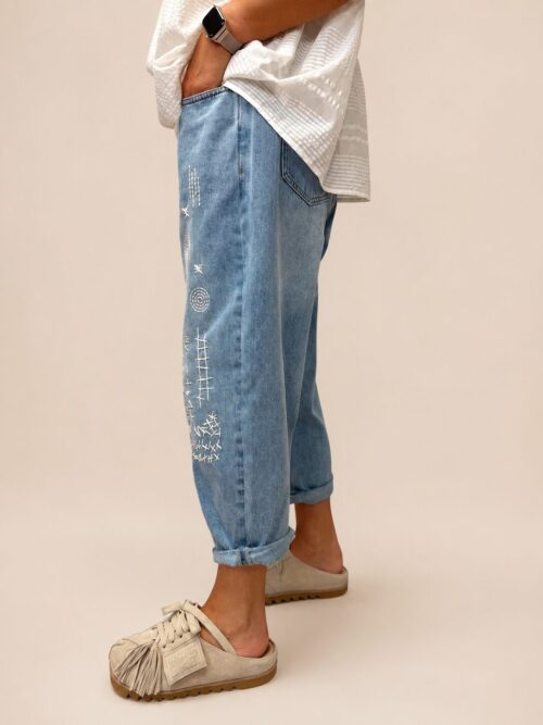 43C64BBE-FAE6-42FD-BEF5-A416006F50F8 Spodnie Jeansowe WENDY TRENDY z haftem
