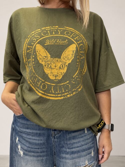 T-Shirt MISS CITY OFFICIAL oliwka