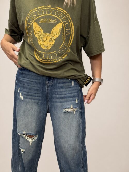 T-Shirt MISS CITY OFFICIAL oliwka