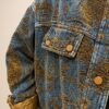 katana denim ze złotym wzorem