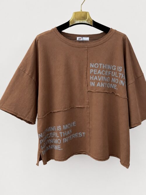 T-Shirt bawełniany z przeszyciami