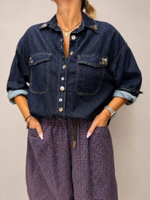 koszula denim jeans damska