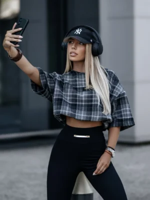 flanelowa bluzka damska LA MONNE