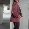 marynarka ME GUSTA jednorzędowa elegancka marynarka damska ME GUSTA marynarka damska oversize z klapami jednorzędowa marynarka damska z kieszeniami stylowa marynarka damska do codziennych stylizacji marynarka ME GUSTA rozmiar uniwersalny klasyczna marynarka damska z patkami