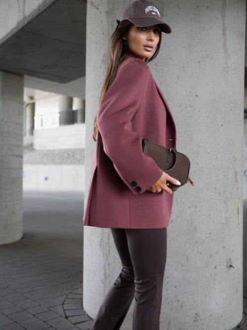 marynarka ME GUSTA jednorzędowa elegancka marynarka damska ME GUSTA marynarka damska oversize z klapami jednorzędowa marynarka damska z kieszeniami stylowa marynarka damska do codziennych stylizacji marynarka ME GUSTA rozmiar uniwersalny klasyczna marynarka damska z patkami