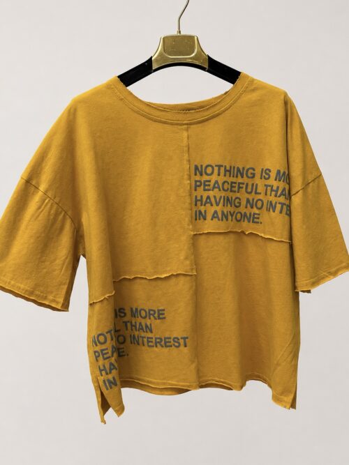 T-Shirt bawełniany z przeszyciami