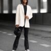 marynarka ME GUSTA jednorzędowa elegancka marynarka damska ME GUSTA marynarka damska oversize z klapami jednorzędowa marynarka damska z kieszeniami stylowa marynarka damska do codziennych stylizacji marynarka ME GUSTA rozmiar uniwersalny klasyczna marynarka damska z patkami