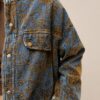 katana denim ze złotym wzorem