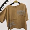 T-Shirt bawełniany z przeszyciami