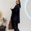 Kurtka jeansowa oversize indigo – widok z przodu, stylizacja total denim