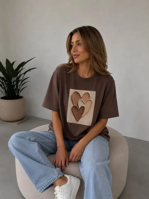 T-shirt BOCCA z aplikacją serca