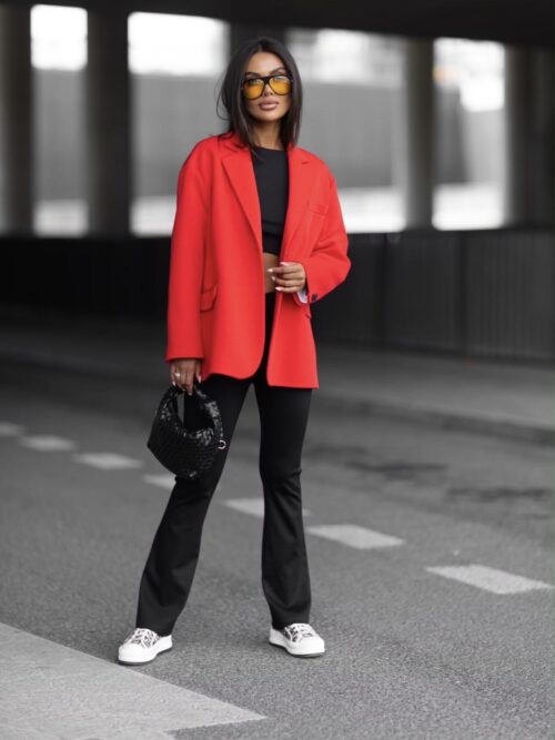 marynarka ME GUSTA jednorzędowa elegancka marynarka damska ME GUSTA marynarka damska oversize z klapami jednorzędowa marynarka damska z kieszeniami stylowa marynarka damska do codziennych stylizacji marynarka ME GUSTA rozmiar uniwersalny klasyczna marynarka damska z patkami