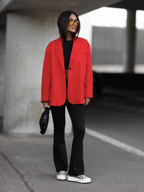 marynarka ME GUSTA jednorzędowa elegancka marynarka damska ME GUSTA marynarka damska oversize z klapami jednorzędowa marynarka damska z kieszeniami stylowa marynarka damska do codziennych stylizacji marynarka ME GUSTA rozmiar uniwersalny klasyczna marynarka damska z patkami