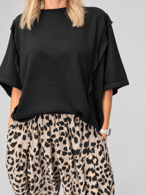 Bluza bawełniana pętelkowa oversize