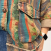 koszula oversize damska vintage bawełniana koszula damska we wzory koszula oversize 100% bawełna kolorowa koszula damska oversize koszula vintage z kieszeniami koszula narzutka damska we wzory