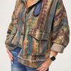 koszula oversize damska vintage bawełniana koszula damska we wzory koszula oversize 100% bawełna kolorowa koszula damska oversize koszula vintage z kieszeniami koszula narzutka damska we wzory