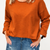 Bluza z bawełny pętelkowej damska Bluza damska z podwójnym przodem Luźna bluza bawełniana damska Bluza z krótszym przodem i dłuższym tyłem Bluza damska Butik Madzia Fashion