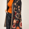 Płaszcz kimono w kwiaty