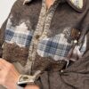 katana patchworkowa damska z gipiurą katana damska z koronkowymi rękawami katana z kratą i sztruksowymi detalami katana patchworkowa z welurowym podszyciem krótka katana damska z ozdobnymi detalami katana z gipiurą i kratą Butik Madzia Fashion