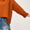 Bluza z bawełny pętelkowej damska Bluza damska z podwójnym przodem Luźna bluza bawełniana damska Bluza z krótszym przodem i dłuższym tyłem Bluza damska Butik Madzia Fashion