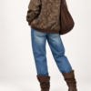 Kurtka Szwedka Maxi damska Kurtka damska z fakturą 3D Wydłużona kurtka damska oversize Kurtka Szwedka z materiału 3D Kurtka damska maxi o luźnym kroju Szwedka damska Butik Madzia Fashion