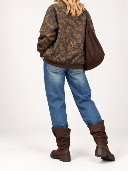 Kurtka Szwedka Maxi damska Kurtka damska z fakturą 3D Wydłużona kurtka damska oversize Kurtka Szwedka z materiału 3D Kurtka damska maxi o luźnym kroju Szwedka damska Butik Madzia Fashion