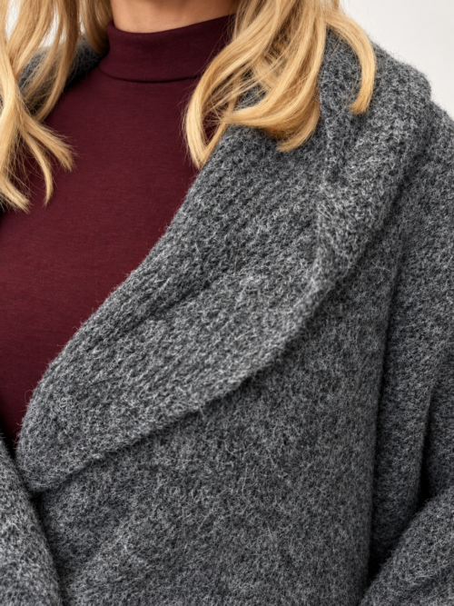 Sweter oversize damski produkcja Francja Miękki sweter damski z wełną Sweter oversize o przestrzennej fakturze Francuski sweter damski oversize Sweter damski Butik Madzia Fashion