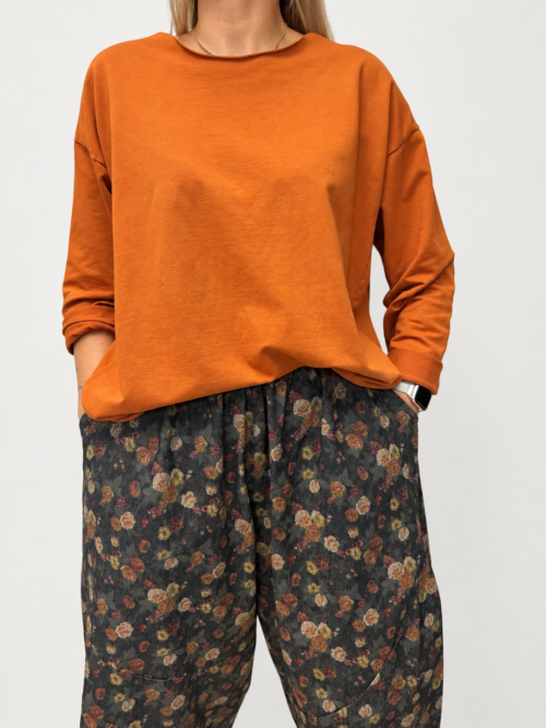 Bluzka WENDY TRENDY oversize z bawełny pętelkowej