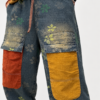 - Spodnie patchwork jeans i sztruks damskie - Spodnie damskie z kontrastowymi kieszeniami - Luźne spodnie patchwork damskie - Spodnie jeansowe ze sztruksowymi elementami - Spodnie z kwiatowym wzorem Butik Madzia Fashion