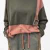 Bluza JOY Patchwork bawełniana Bawełniana bluza damska JOY Bluza damska z bawełny pętelkowej Bluza JOY w luźnym fasonie Patchworkowa bluza damska JOY Bluza damska z dekoracyjną aplikacją Bawełniana bluza oversize JOY