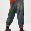 - Spodnie patchwork jeans i sztruks damskie - Spodnie damskie z kontrastowymi kieszeniami - Luźne spodnie patchwork damskie - Spodnie jeansowe ze sztruksowymi elementami - Spodnie z kwiatowym wzorem Butik Madzia Fashion