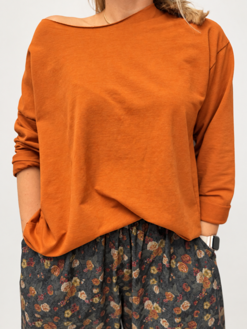 Bluzka WENDY TRENDY oversize z bawełny pętelkowej