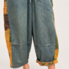 Spodnie denim Simbad z karmelową wstawką