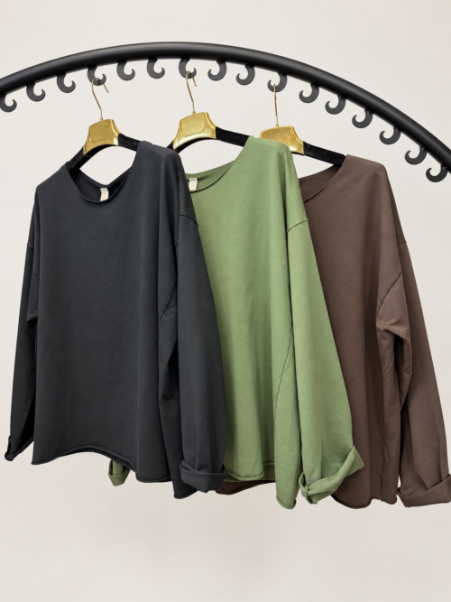 Bluzka WENDY TRENDY oversize z bawełny pętelkowej