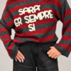 Sweter Sara bordo-grafit