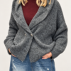 Sweter oversize damski produkcja Francja Miękki sweter damski z wełną Sweter oversize o przestrzennej fakturze Francuski sweter damski oversize Sweter damski Butik Madzia Fashion