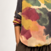 Bluza bawełniana damska z kolorowym wzorem Kolorowa bluza damska z czekoladową lamówką Bluza bawełniana oversize w artystyczny wzór Bluza damska z bawełny pętelkowej Modowa bluza damska w jesiennych kolorach Bluza Art Color Butik Madzia Fashion
