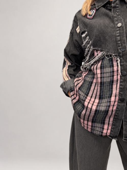 Koszula Denim Duo z kratą