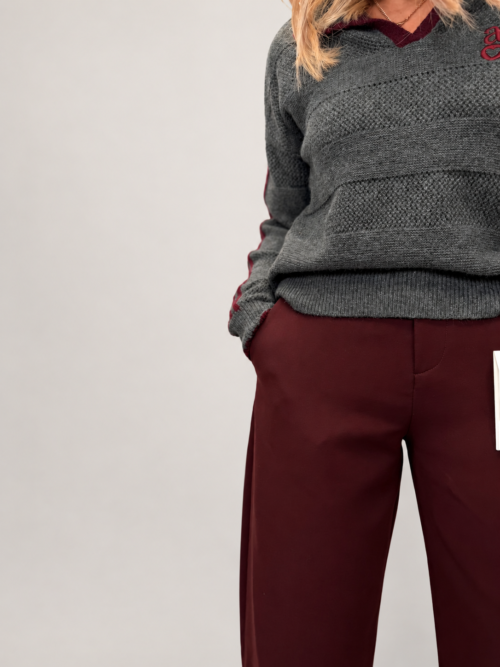 Sweter z ażurową fakturą