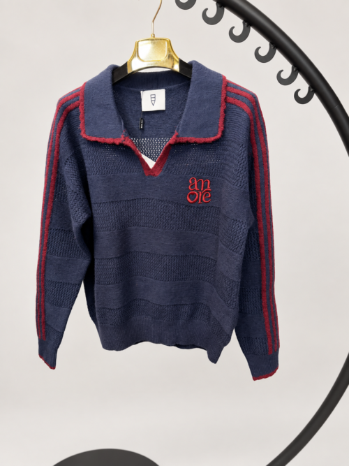 Sweter z ażurową fakturą