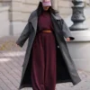 Płaszcz damski ME GUSTA z wełną Długi płaszcz wiązany ME GUSTA Elegancki płaszcz damski z paskiem Płaszcz ME GUSTA rozmiar uniwersalny Długi płaszcz damski polska produkcja Płaszcz damski z szerokim kołnierzem Płaszcz jesienny ME GUSTA z wełną