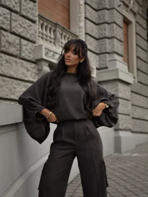 Bluzka oversize w prążek LA VESTINO