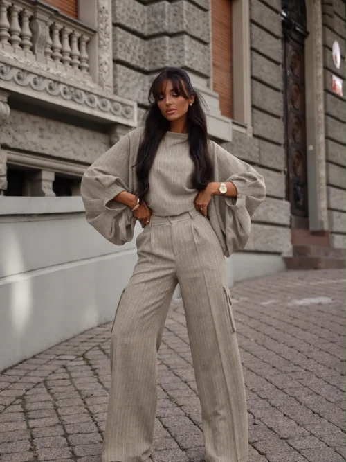 Bluzka oversize w prążek LA VESTINO